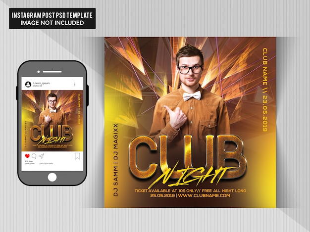 Club night party flyer