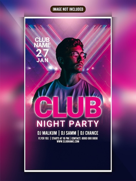 Club Night Party Instagram Web-Banner-Vorlage