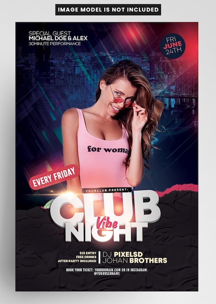 Club Party DJ Flyer Vorlage Veranstaltung