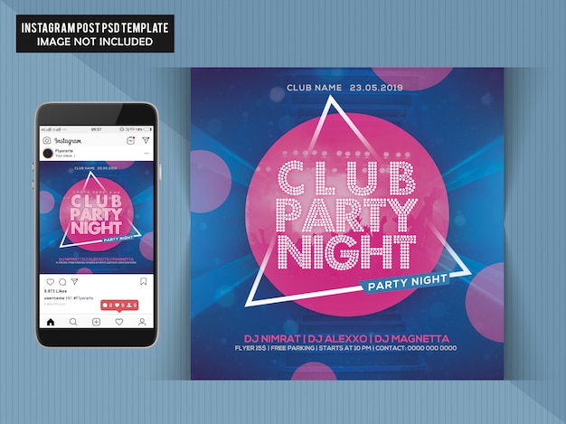 Club party nacht flyer