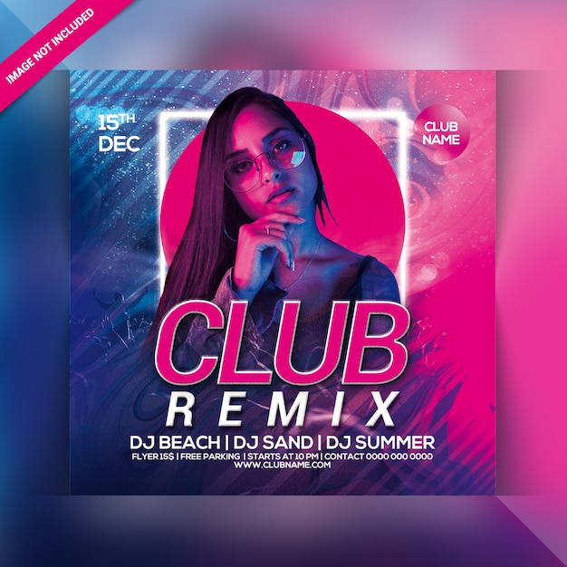 Club remix party flyer