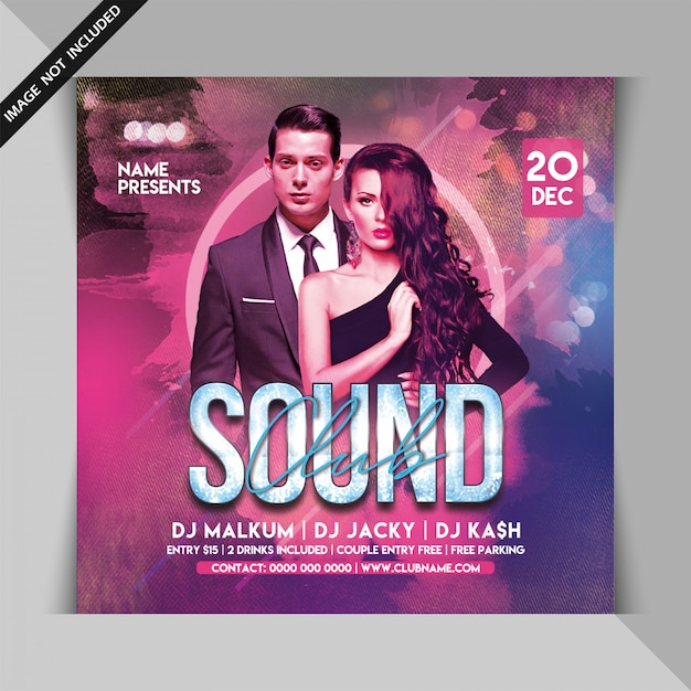 Club Sound Dj Party Flyer