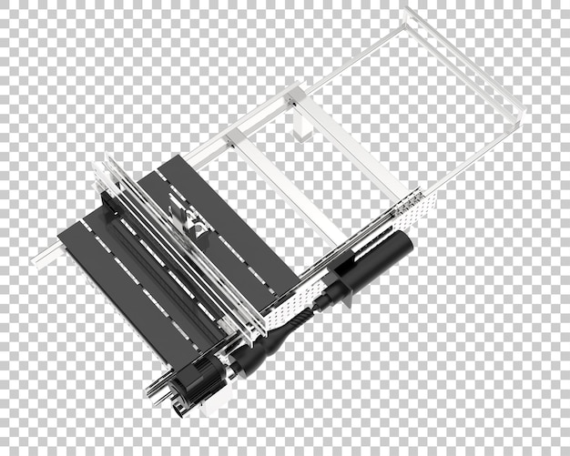 cnc machine isolated on transparent background 3d rendering illustration