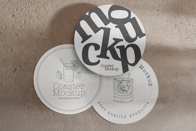 Coaster-mockup im innenraum