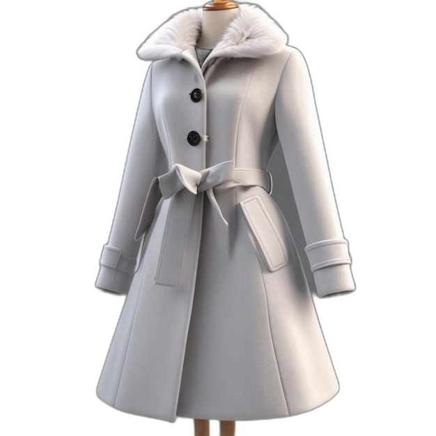 Coat Psd Sur Un Fond Blanc