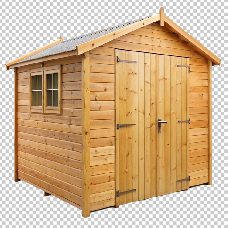 PSD cobertizo de madera