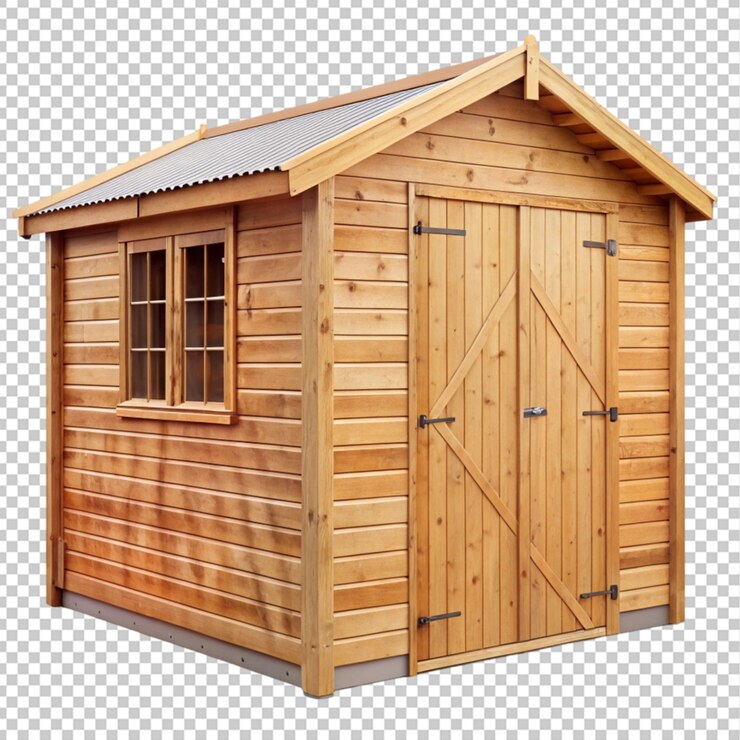 PSD cobertizo de madera