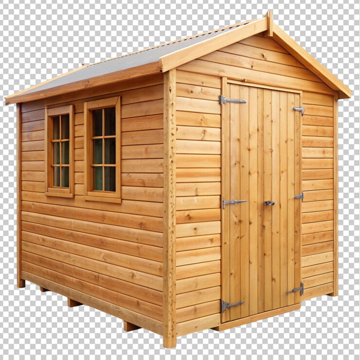 PSD cobertizo de madera