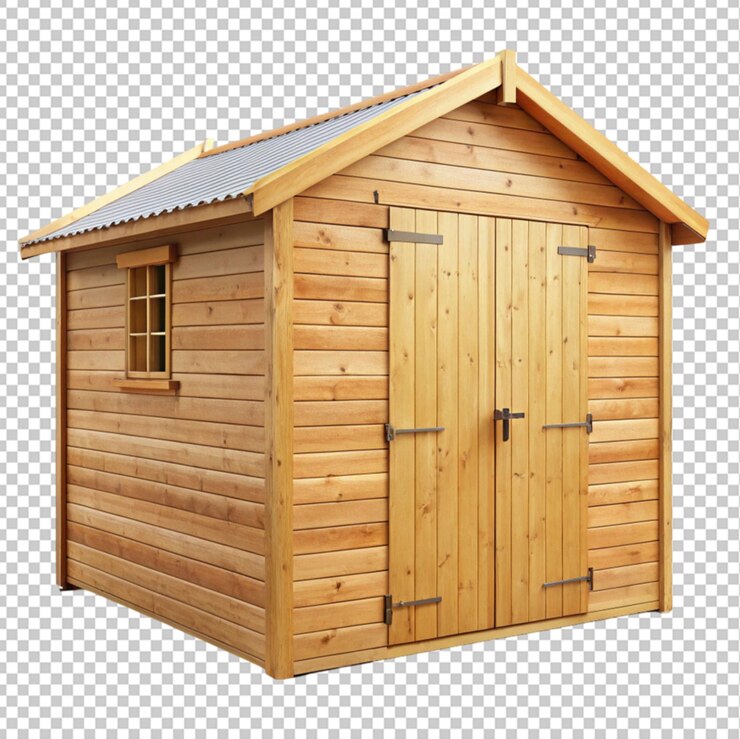 PSD cobertizo de madera