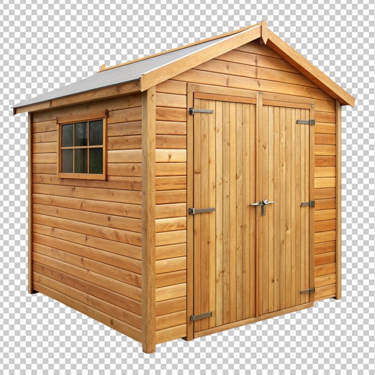 PSD cobertizo de madera