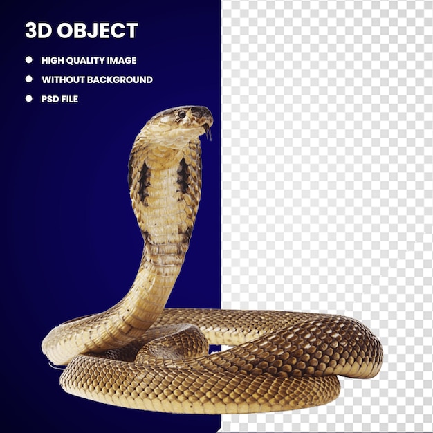 PSD cobra marrón 3d