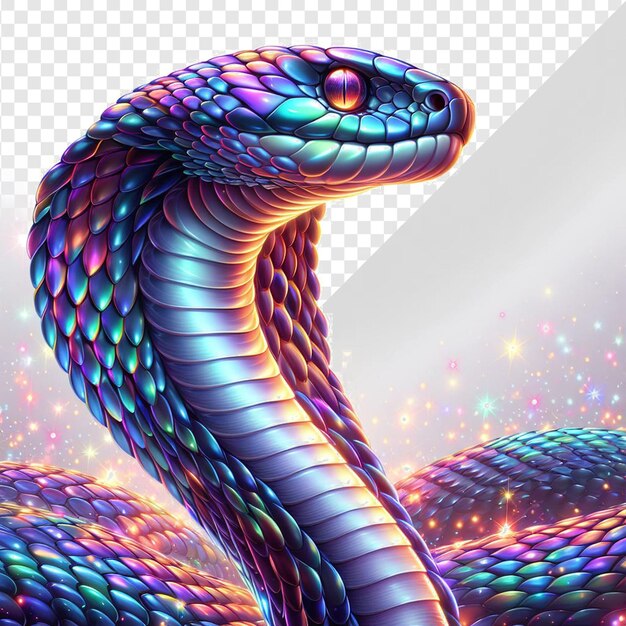 PSD cobra rey africana aislada en fondo transparente serpiente png cobra pic ophiophagus hannah