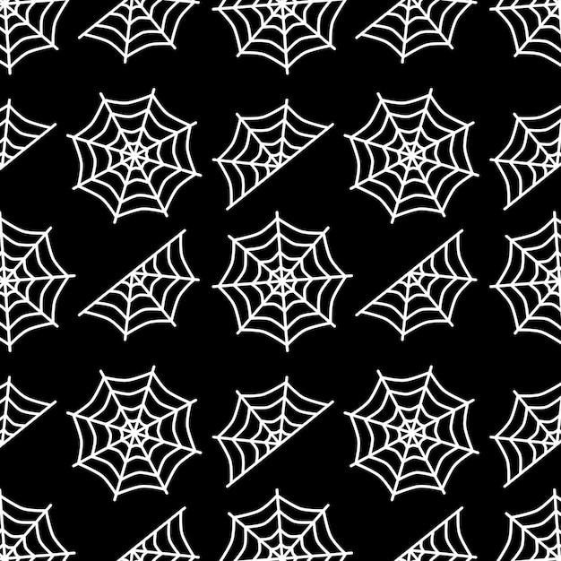 Cobweb repeating pattern on black background