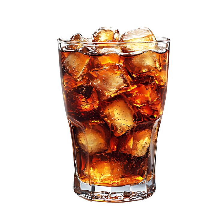 PSD coca-cola con hielo en psd blanco
