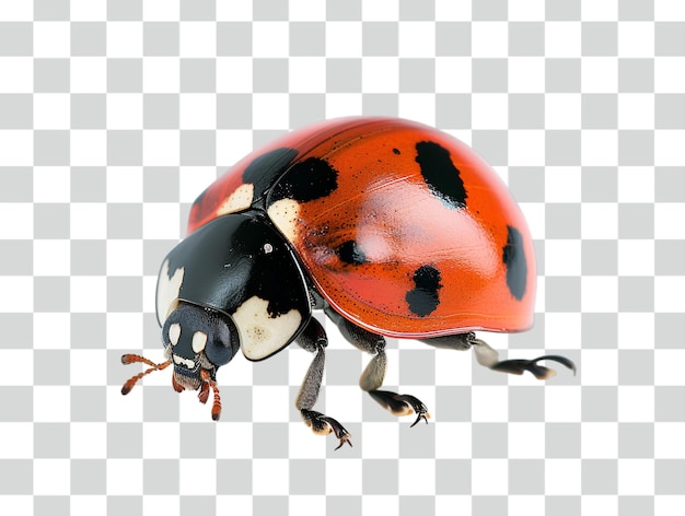 PSD la coccinelle isolée sur un fond transparent