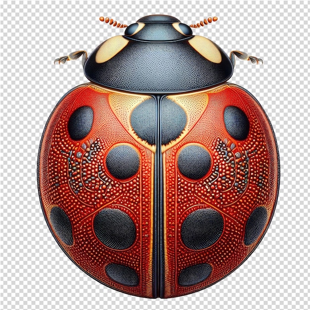 PSD une coccinelle avec une tache noire sur le dos