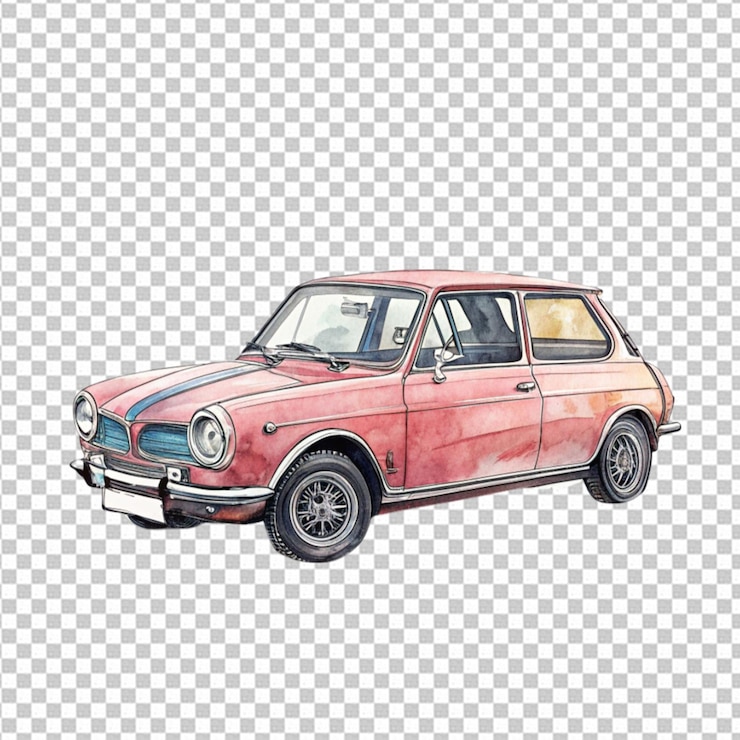 PSD coche de acuarela