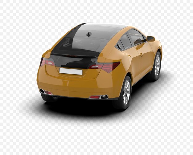 Coche amarillo en un estudio