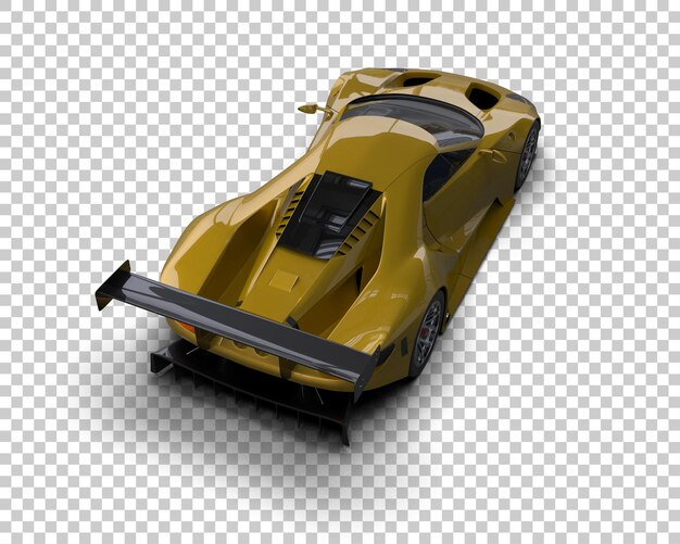 un coche amarillo con un techo negro y un cuerpo amarillo