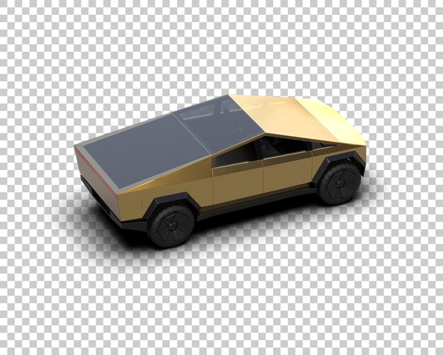 un coche amarillo con techo negro y un techo negro