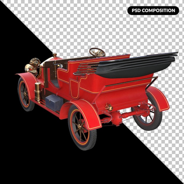 PSD coche antiguo aislado en 3d