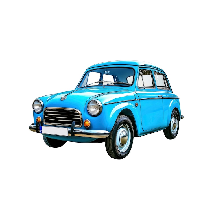 PSD el coche azul de época