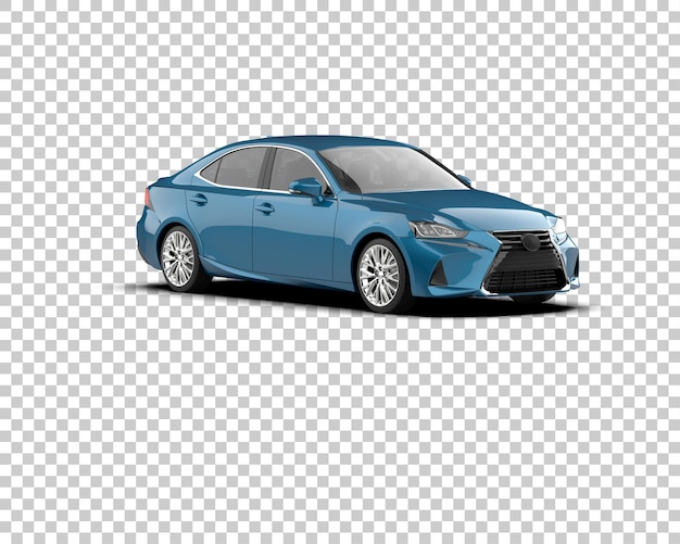 un coche azul con la matrícula número 2