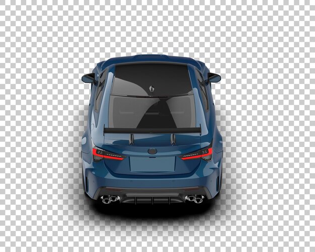 un coche azul con la matrícula número 3