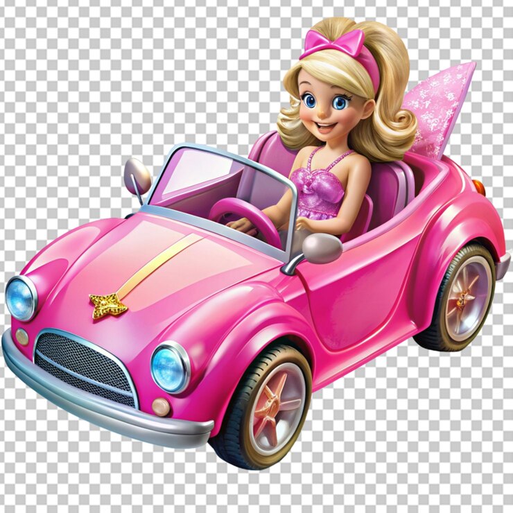 PSD el coche de barbie en png
