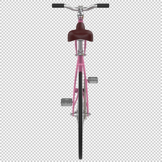 Coche de bicicleta de ciudad sobre fondo transparente Ilustración de renderizado 3d