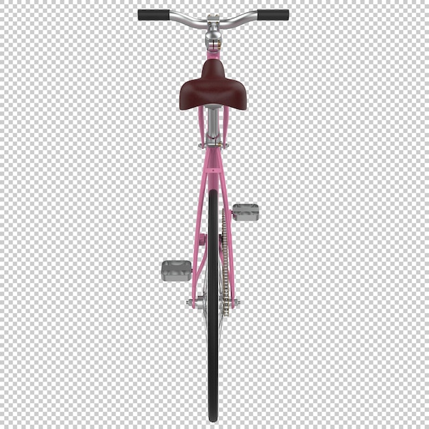 PSD coche de bicicleta de ciudad sobre fondo transparente ilustración de renderizado 3d