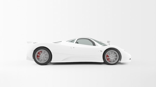 Coche blanco aislado