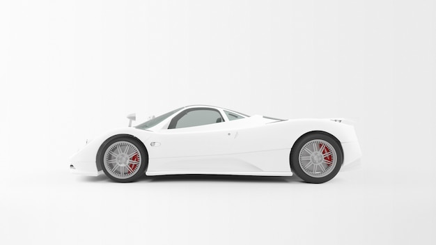 Coche blanco aislado
