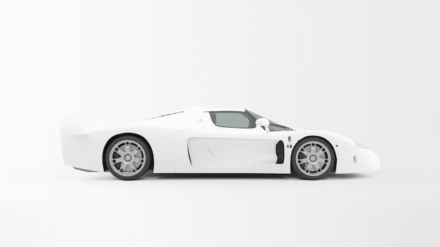 Coche blanco aislado