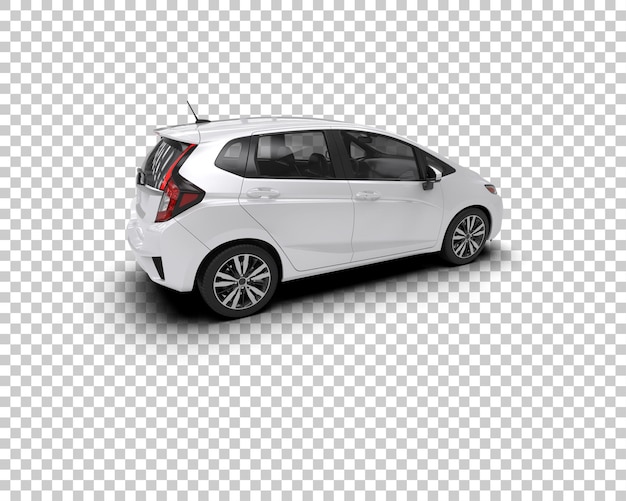 un coche blanco con la puerta abierta está estacionado en un fondo transparente