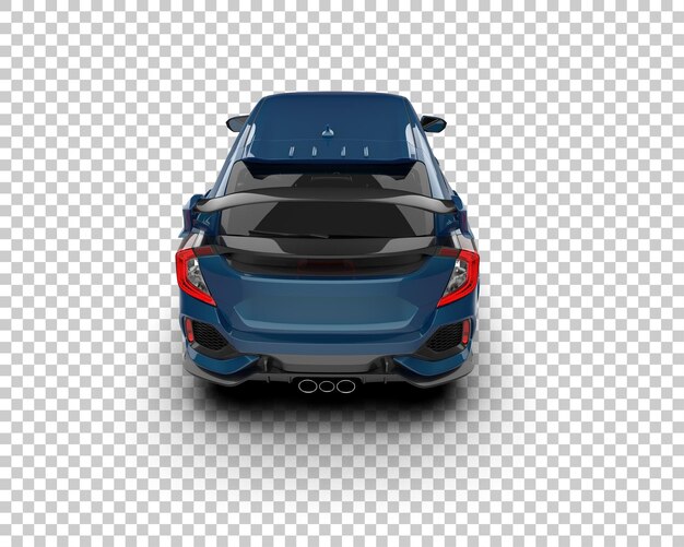 un coche BMW azul con el número 4 en la parte de atrás