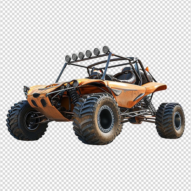 PSD el coche de buggy del desierto aislado en fondo transparente png.