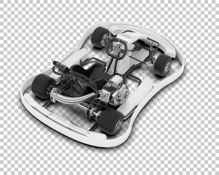 PSD coche de carreras blanco sobre fondo transparente ilustración de renderizado 3d