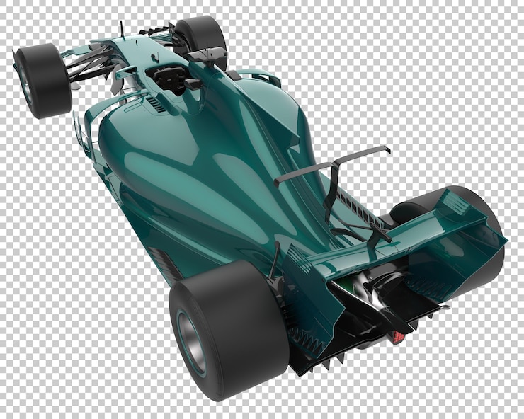 PSD coche de carreras en la ilustración de renderizado 3d de fondo transparente