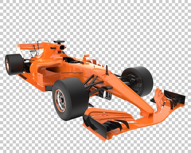 Coche de carreras sobre fondo transparente. Representación 3d - ilustración