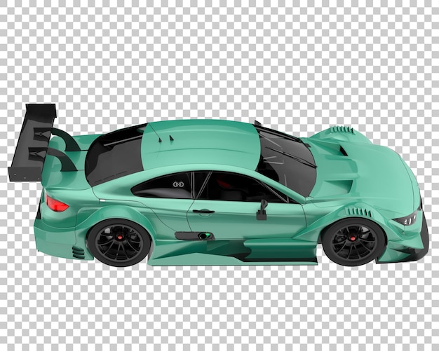 Coche de carreras sobre fondo transparente. Representación 3d - ilustración