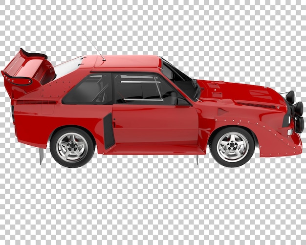 Coche de carreras sobre fondo transparente. Representación 3d - ilustración