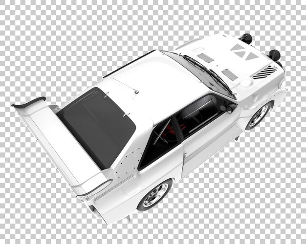 Coche de carreras sobre fondo transparente. Representación 3d - ilustración