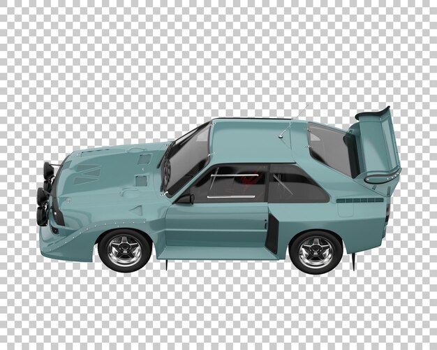 Coche de carreras sobre fondo transparente. Representación 3d - ilustración