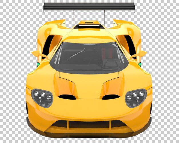 Coche de carreras sobre fondo transparente. Representación 3d - ilustración