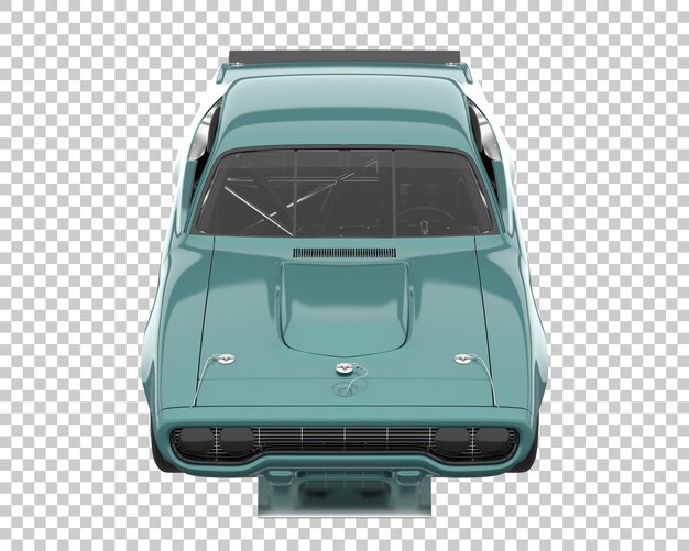 Coche de carreras sobre fondo transparente. Representación 3d - ilustración