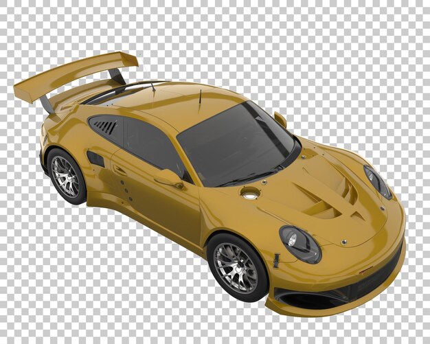 Coche de carreras sobre fondo transparente. Representación 3d - ilustración