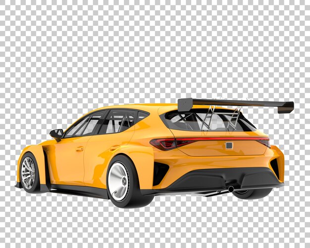 Coche de carreras sobre fondo transparente. Representación 3d - ilustración