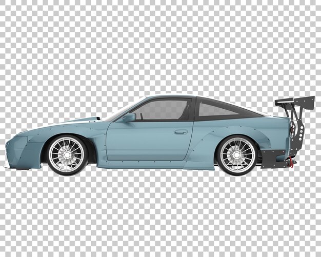 Coche de carreras sobre fondo transparente. Representación 3d - ilustración