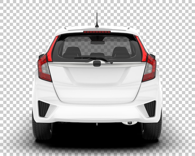 PSD coche de ciudad blanca sobre fondo transparente ilustración de renderizado 3d